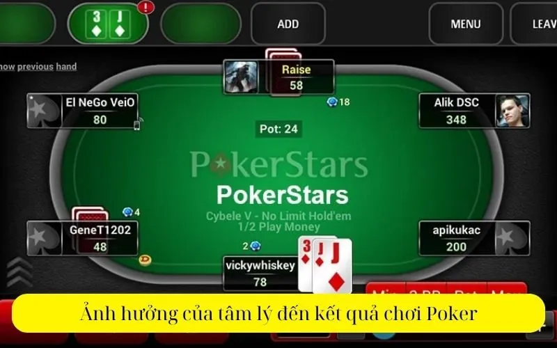 Ảnh hưởng của tâm lý đến kết quả chơi Poker